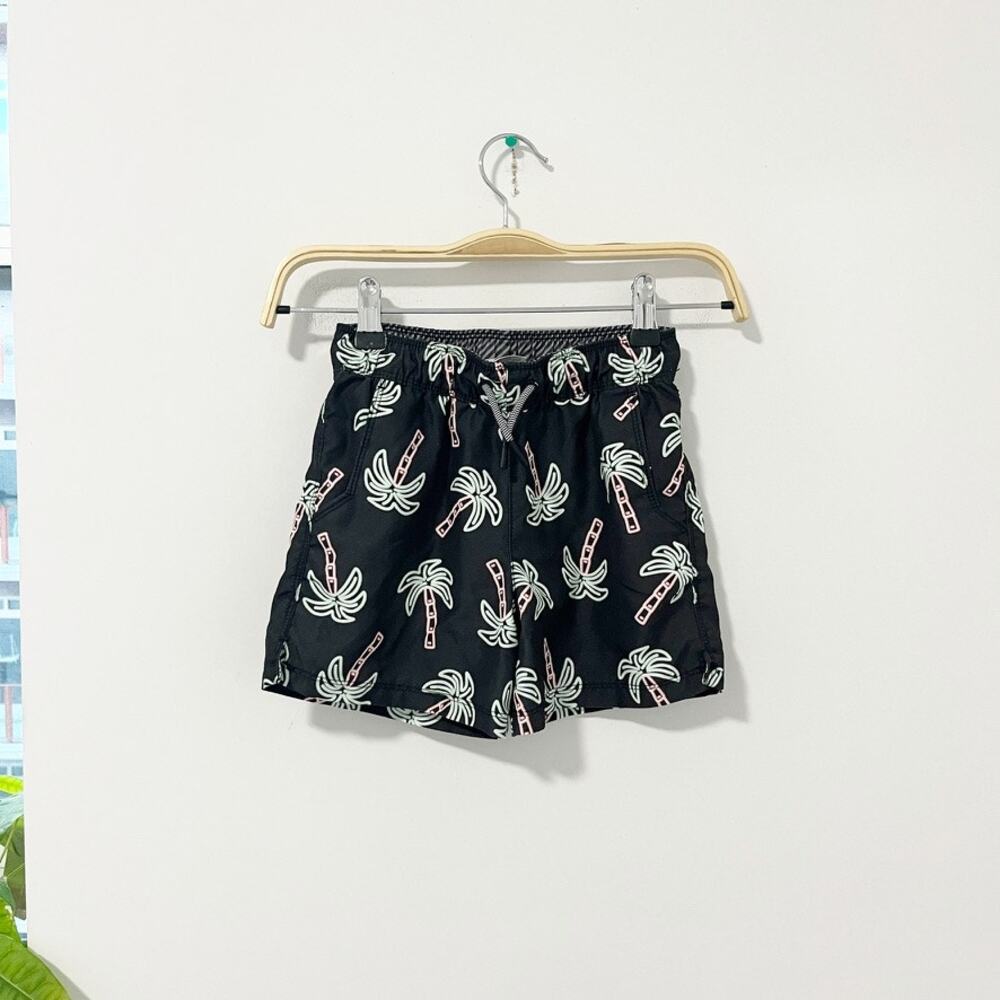 Art Class Boy's Neon Palm Tree Print Swim Trunks Size Small 6-7